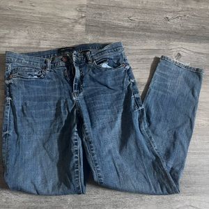 Medium wash boyfriend jeans